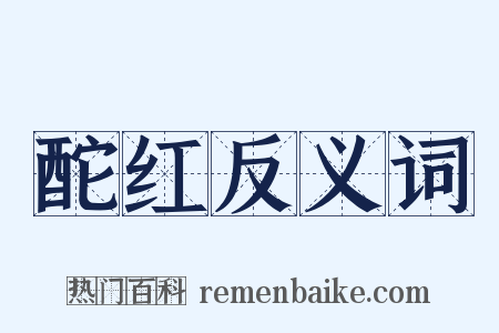 酡红反义词是什么意思的图片